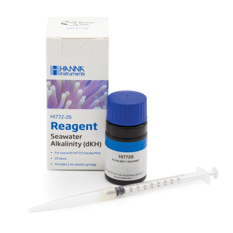 Hanna Instruments HI-772-26 ALKALINITY (DKH) Reagents til 25 Tests til saltvand